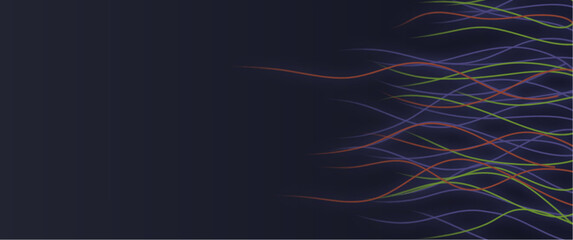 Abstract neon colorful wavy lines vector design ideas, unique vector background design. Good for background, desktop wallpaper, illustration, art, assets.