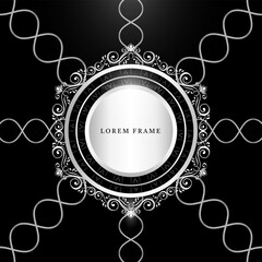 classic elegant silver rounded frame