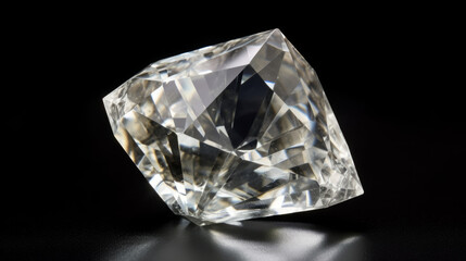 A rough diamond morphs into a perfectly polished stone,  generative ai