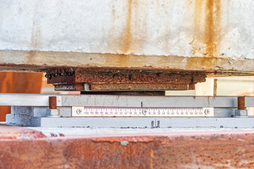 Supports with Metric Scale of the Big Reinforced Concrete Bridge Under Construction