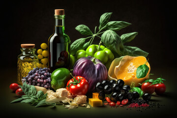 Fresh Vegetables Healthy Vegetarian Food Concept.
