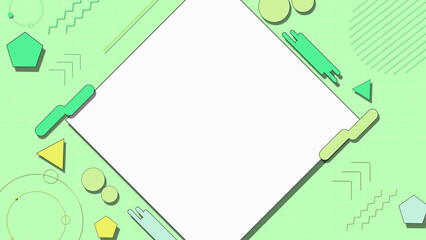 フレームとポップなシェイプの背景