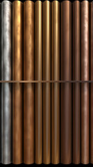 texture, pipes, from different metals,