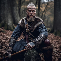 Medieval Viking warrior 