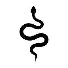 snake silhouette flat logo icon vector illustration clipart