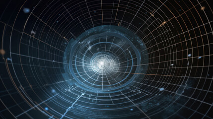 Visualisation of the space-time continuum, out galaxy as time visualisation, generation ai