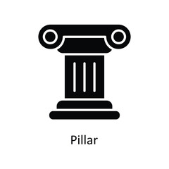 Pillar Vector Solid Icons. Simple stock illustration stock