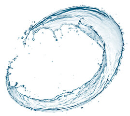 Curve water splash isolated