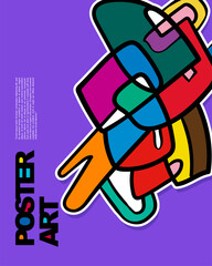 Poster art. Background asset. Vector.Pop