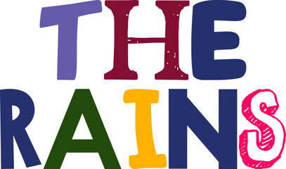 The Rains Calligraphy Illustration for Packaging, Stationery, Decal, Social Media Post