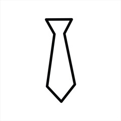 Necktie line vector icon, outline vector sign, linear style pictogram isolated on white background