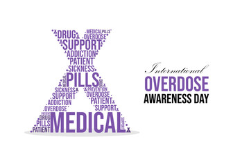 Fototapeta na wymiar International overdose awareness day