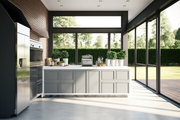 modern kitchen interior, generative AI