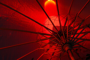Traditional japanese umbrella, traditional japanese accessories concept
