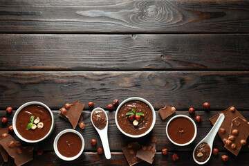 Tasty and delicious sweet food concept - chocolate paste