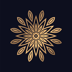 Islamic Patten mandala in golden color background design
