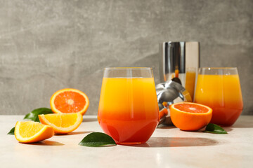 Orange cocktail, concept of fresh delicious summer citrus cocktail