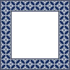 Obraz premium Vintage botanic garden stylish square frame round curve cross flower