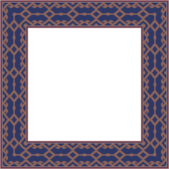 Vintage botanic garden square frame geometry pixel mosaic cross kaleidoscope