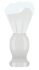 Barber shaving brush. vector illustration