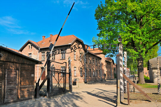 German Nazi concentration camp in Oswiecim, Auschwitz-Birkenau. Silesian Voivodeship, Poland