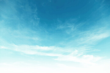 Summer teal blue sky cloud gradient light white background. Beauty clear cloudy in sunshine calm...