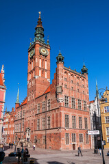 Fototapeta premium Main Town Hall in Gdansk, Pomeranian Voivodeship, Poland
