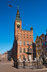 Main Town Hall in Gdansk, Pomeranian Voivodeship, Poland.