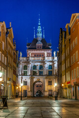 Fototapeta na wymiar Golden gate in Gdansk, Pomeranian Voivodeship, Poland.