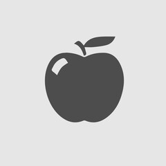 Apple vector icon eps 10. Simple isolated illustration.