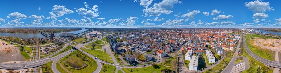 city of worms germany europe 360° aerial skypano