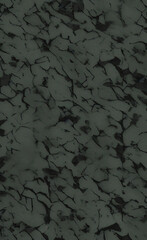 Dark green stonewall, rock texture with cracks. Close-up. Rough marble surface. Stone granite background for design. Nature backdrop