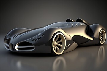 futuristic sports car, Modern car digital art dream car design, generative ai