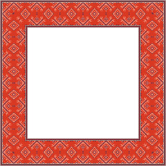 Vintage square frame aboriginal check geometry cross kaleidoscope