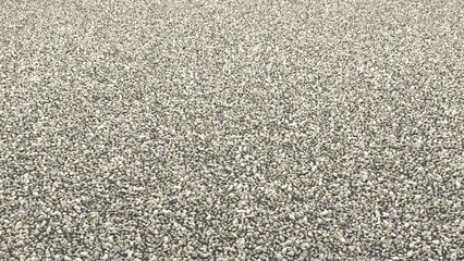 Small Crushed rock stone road building material gravel texture. Small stone construction material rock. A pile of rocks and pebbles on the ground, Material coral stone for the road foundation layer,