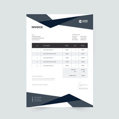 Business invoice form template. Invoicing quotes, money bills or price invoices and payment agreement design templates. Tax form, bill graphic or payment receipt page vector