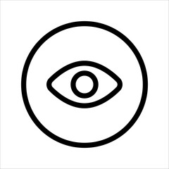 Eyes icon vector. Vision icon symbol  for your web site design icon logo, app, UI. vector illustration on white background