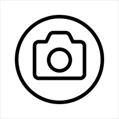 Camera icon, flat photo camera vector isolated. Trendy symbol for website design, web button, mobile app. vector illustration on white background