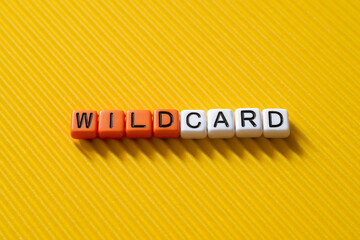 Wildcard - word concept on cubes