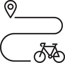 bicycle trip icon