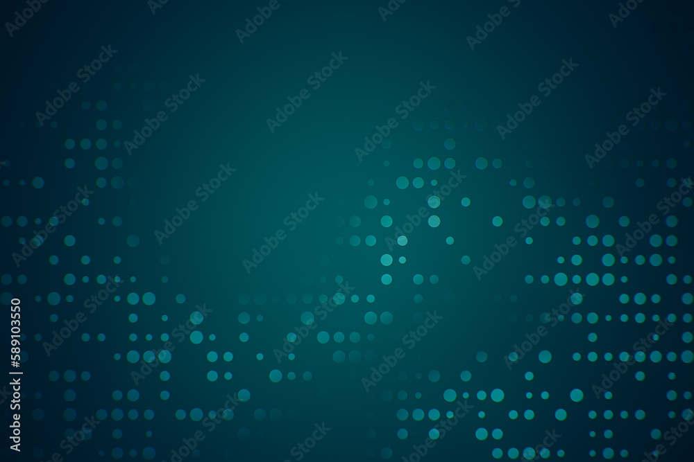 Poster Digital dark landing page background with tech circles. 3D Rendering.