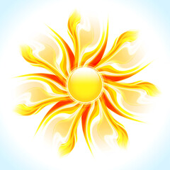 Naklejka premium Artistic sunshine. Vector