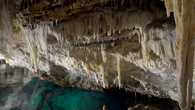 Speleothem in the Crystal Cave, Bermuda. 