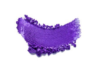 Eye shadow smudge white background purple color