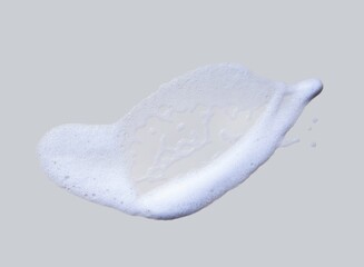 Cosmetic foam texture smudge swatch gray background