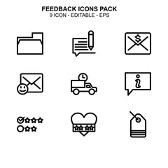 Feedback icon or logo isolated sign symbol vector illustration - Collection of high quality black style vector icons 
