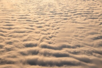 Mesmerizing view of fluffy clouds on a sunny day