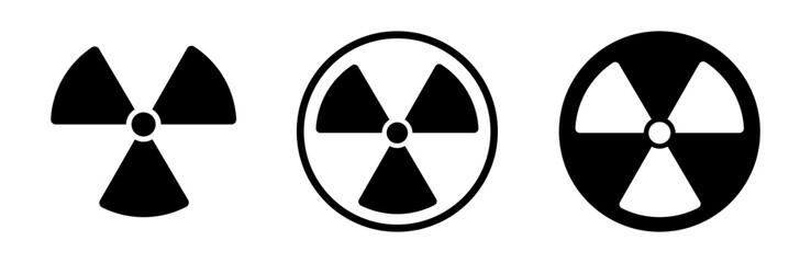 Radiation, Hazard, Nuclear vector icon. Radioactive sign. Alarm, danger vector illustration.