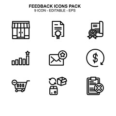Feedback icon or logo isolated sign symbol vector illustration - Collection of high quality black style vector icons 
