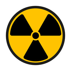 Obraz premium Radiation, Hazard, Nuclear vector icon. Radioactive sign. Alarm, danger vector illustration.